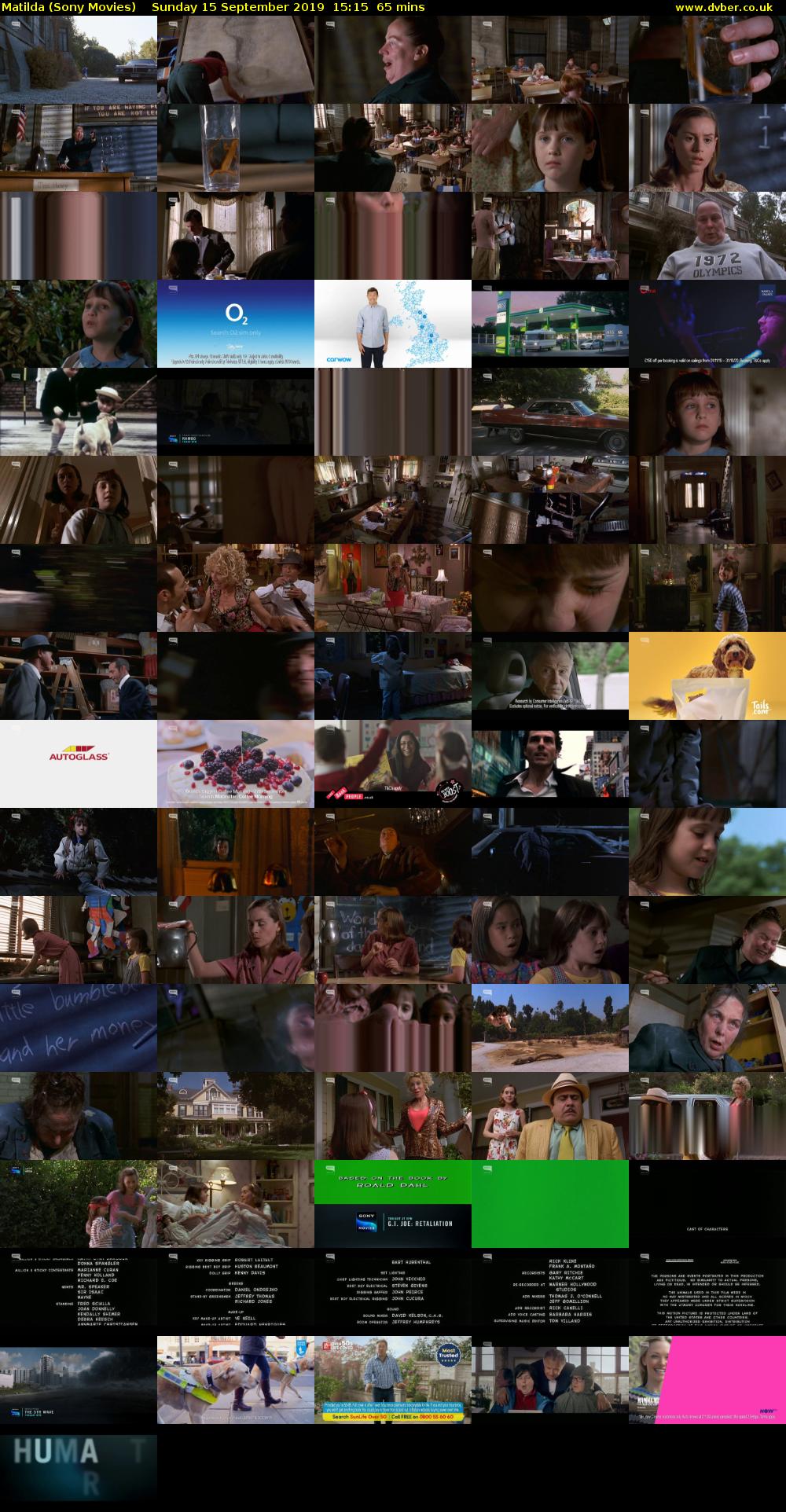 Matilda (Sony Movies) Sunday 15 September 2019 15:15 - 16:20