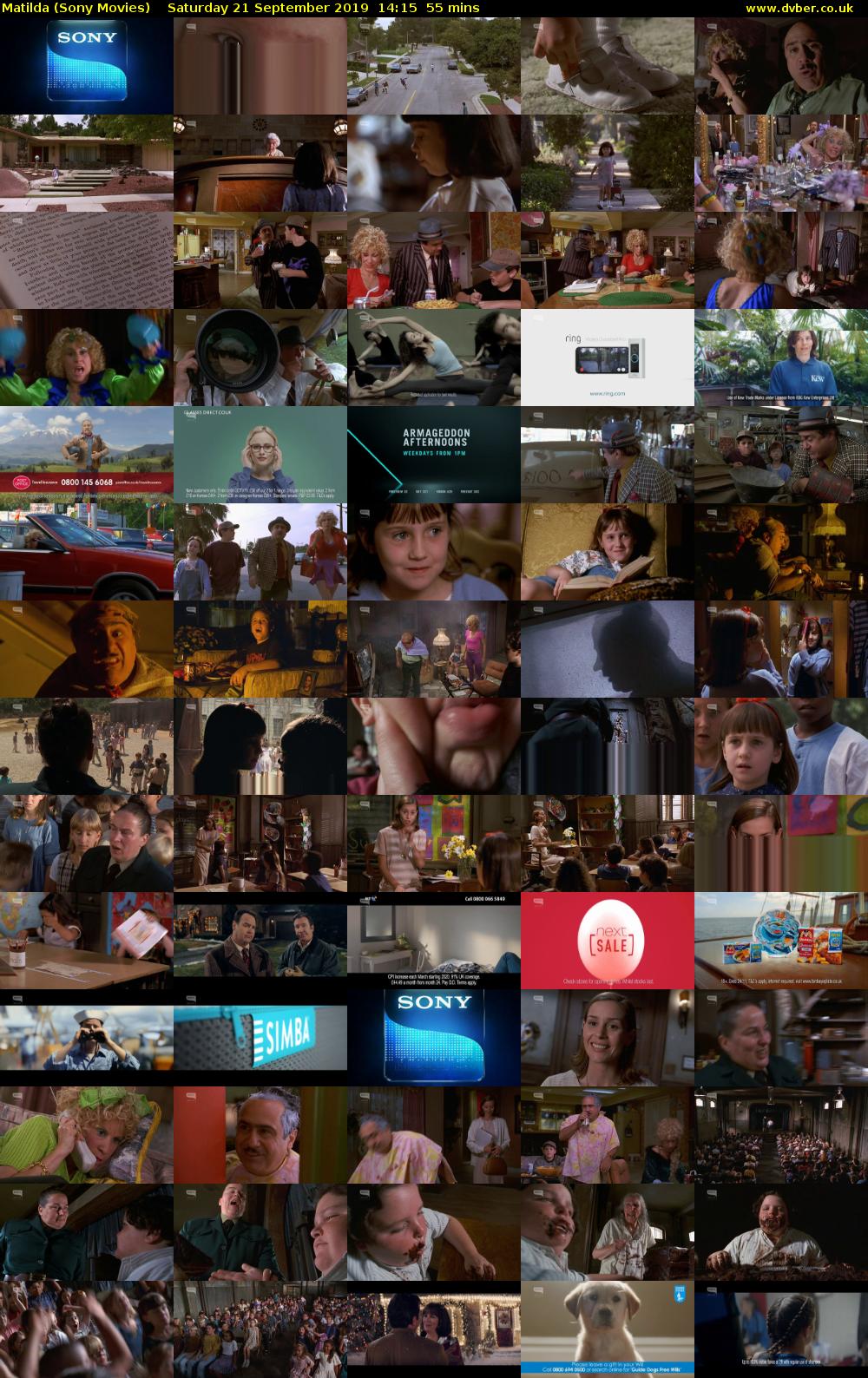 Matilda (Sony Movies) Saturday 21 September 2019 14:15 - 15:10
