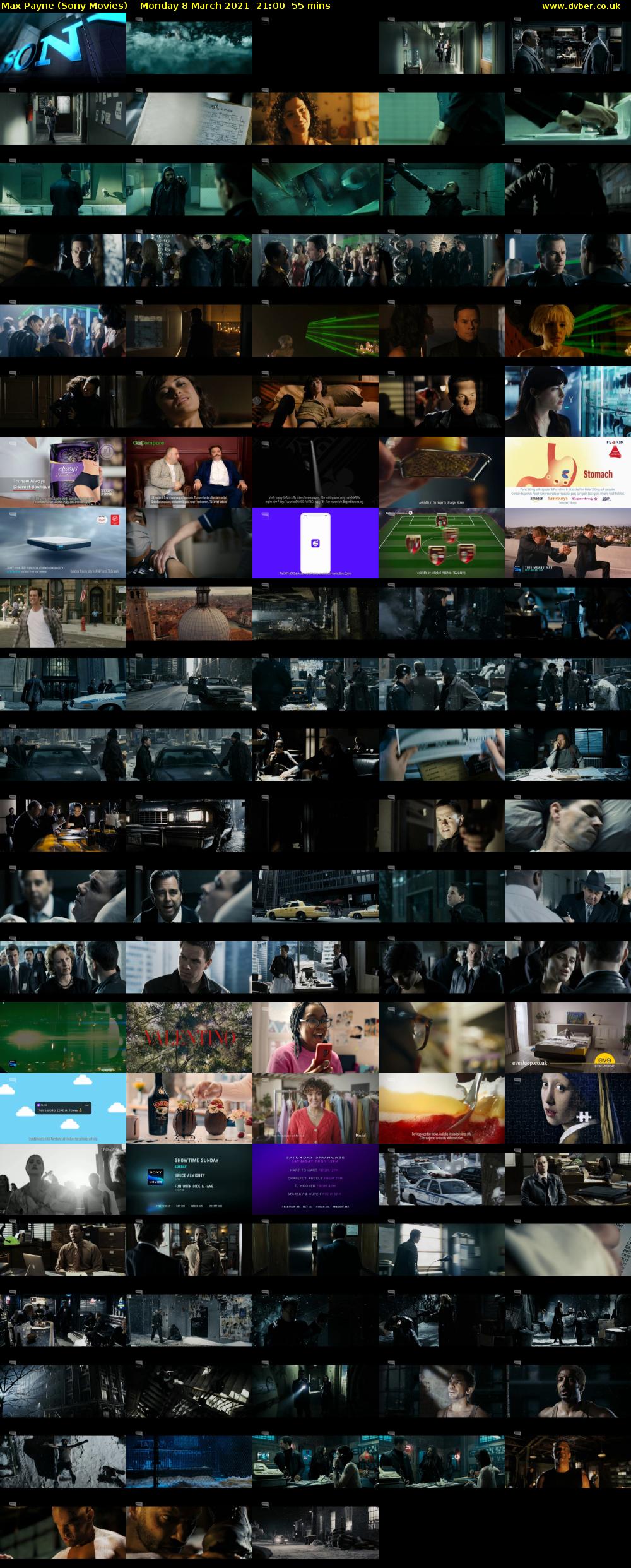 Max Payne (Sony Movies) Monday 8 March 2021 21:00 - 21:55