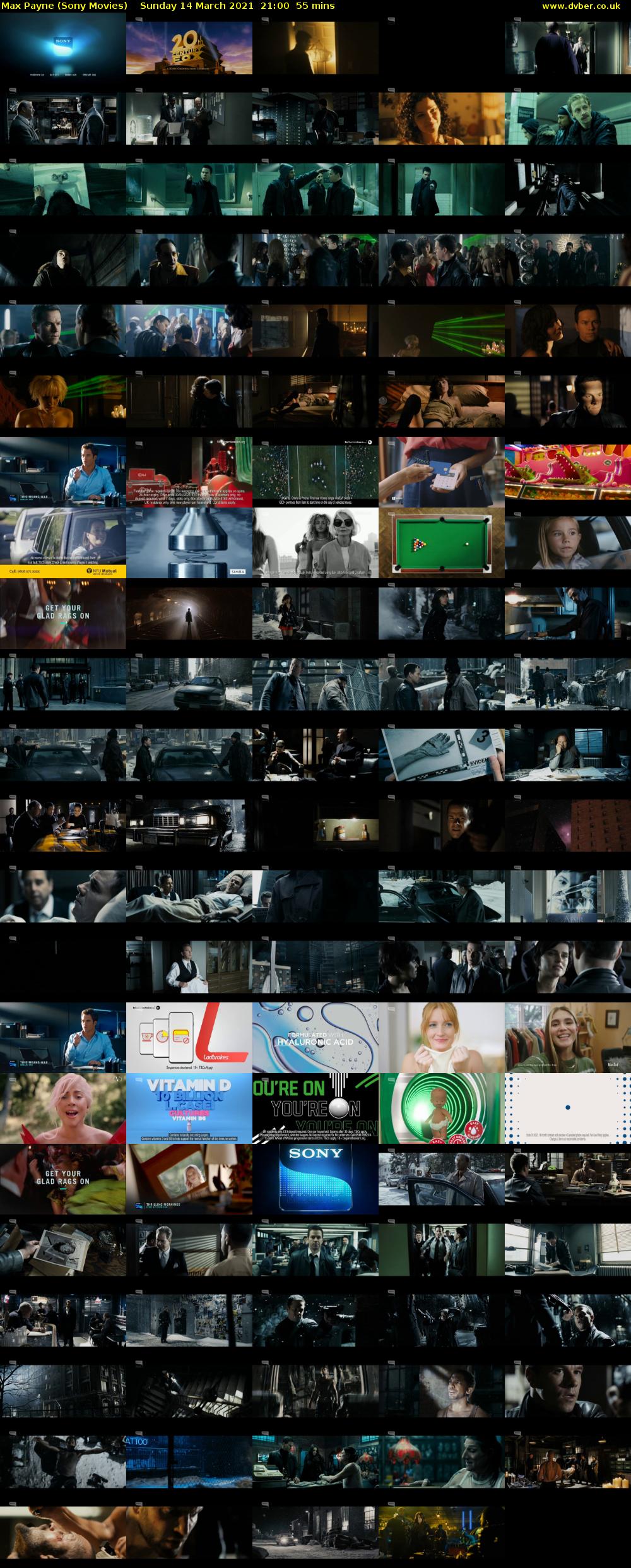 Max Payne (Sony Movies) Sunday 14 March 2021 21:00 - 21:55