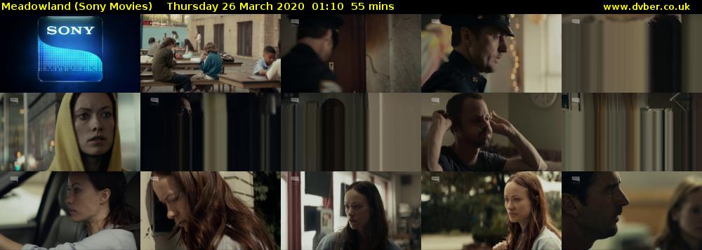 Meadowland (Sony Movies) Thursday 26 March 2020 01:10 - 02:05