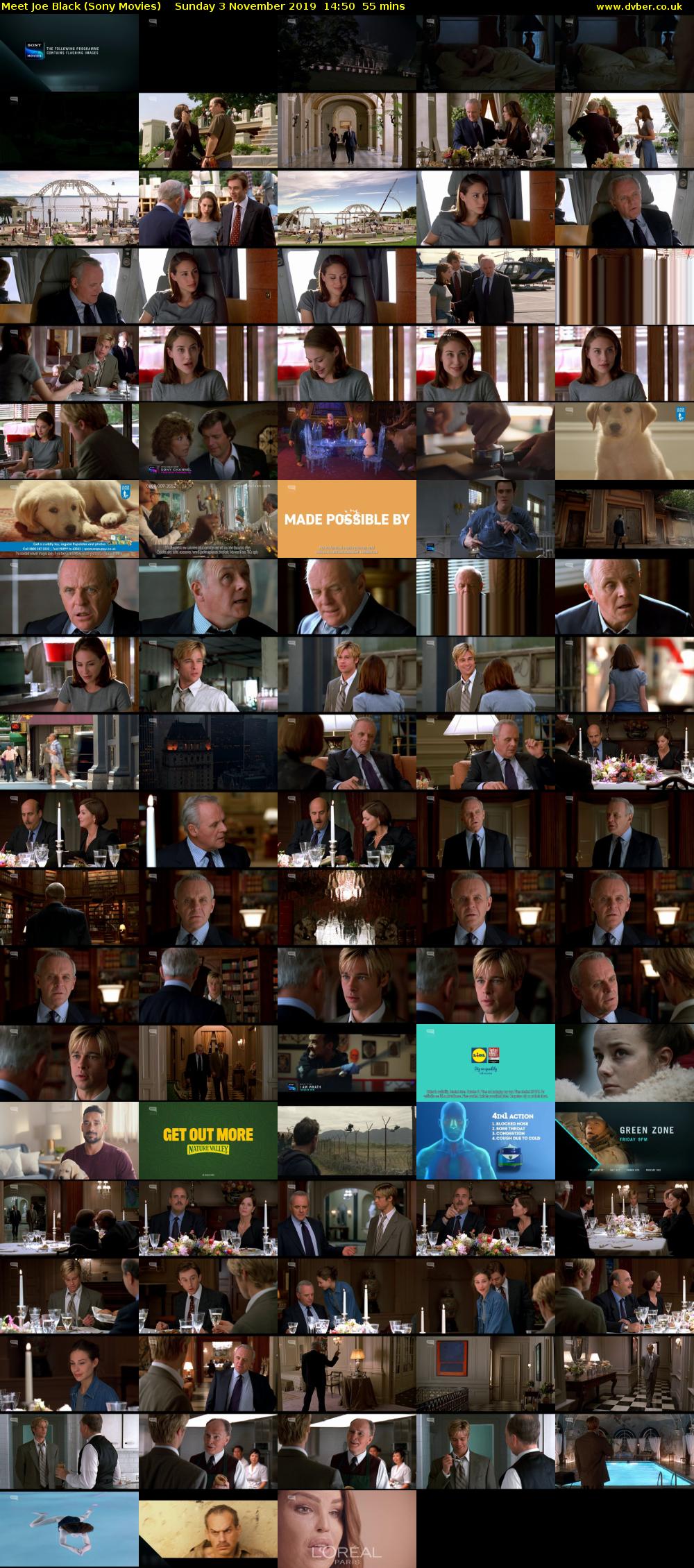 Meet Joe Black (Sony Movies) Sunday 3 November 2019 14:50 - 15:45
