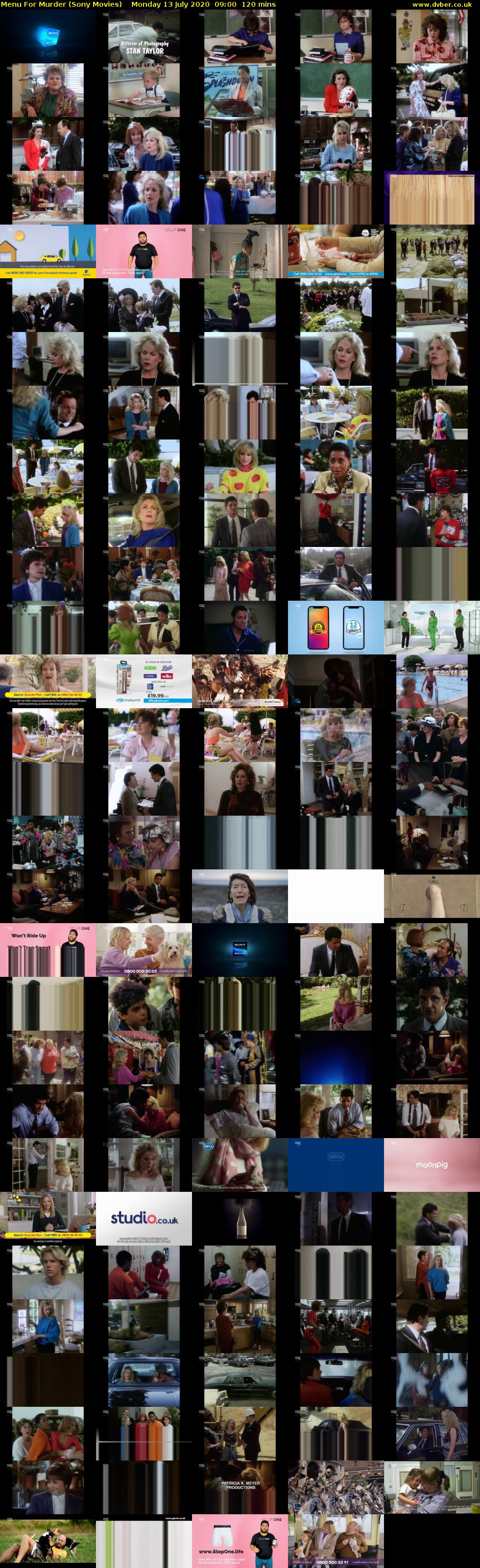 Menu For Murder (Sony Movies) Monday 13 July 2020 09:00 - 11:00