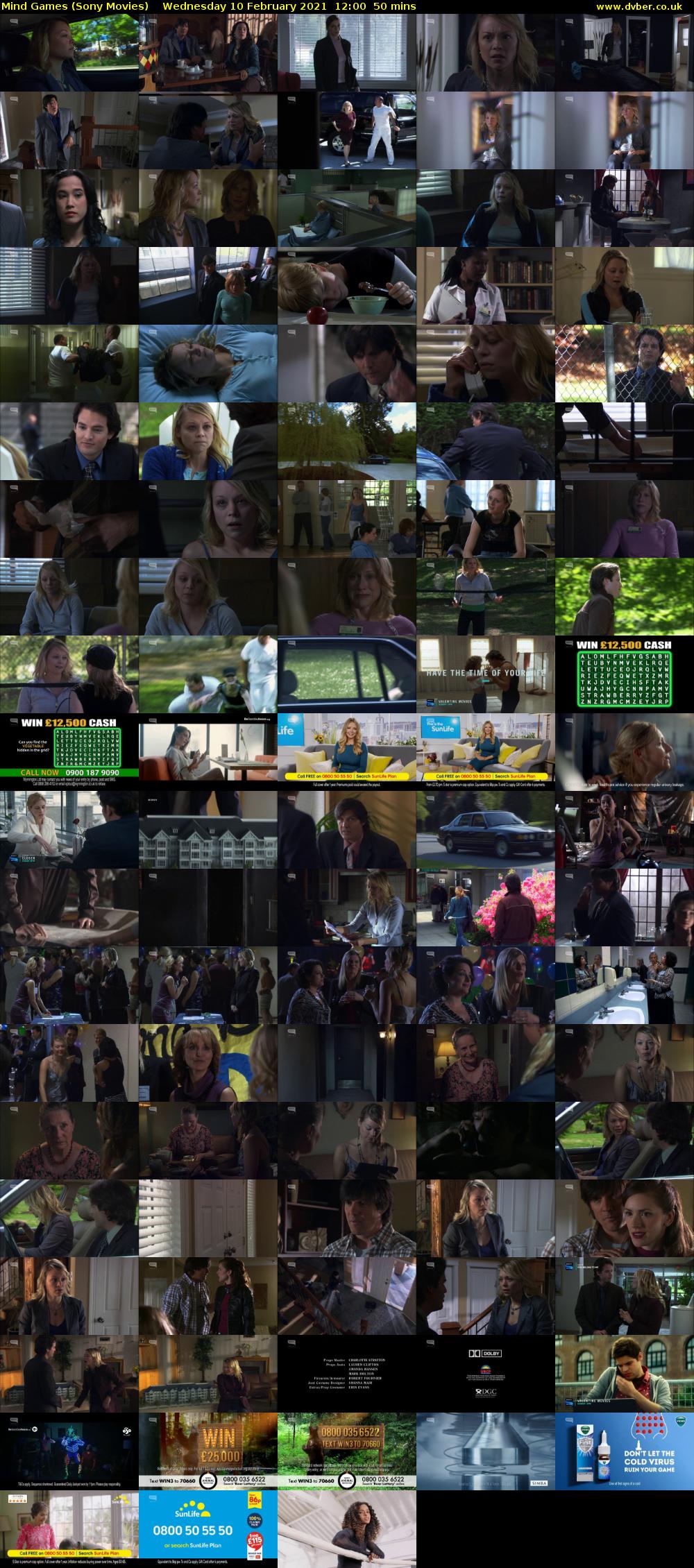 Mind Games (Sony Movies) Wednesday 10 February 2021 12:00 - 12:50
