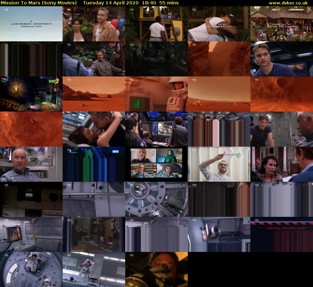 Mission To Mars (Sony Movies) Tuesday 14 April 2020 18:40 - 19:35