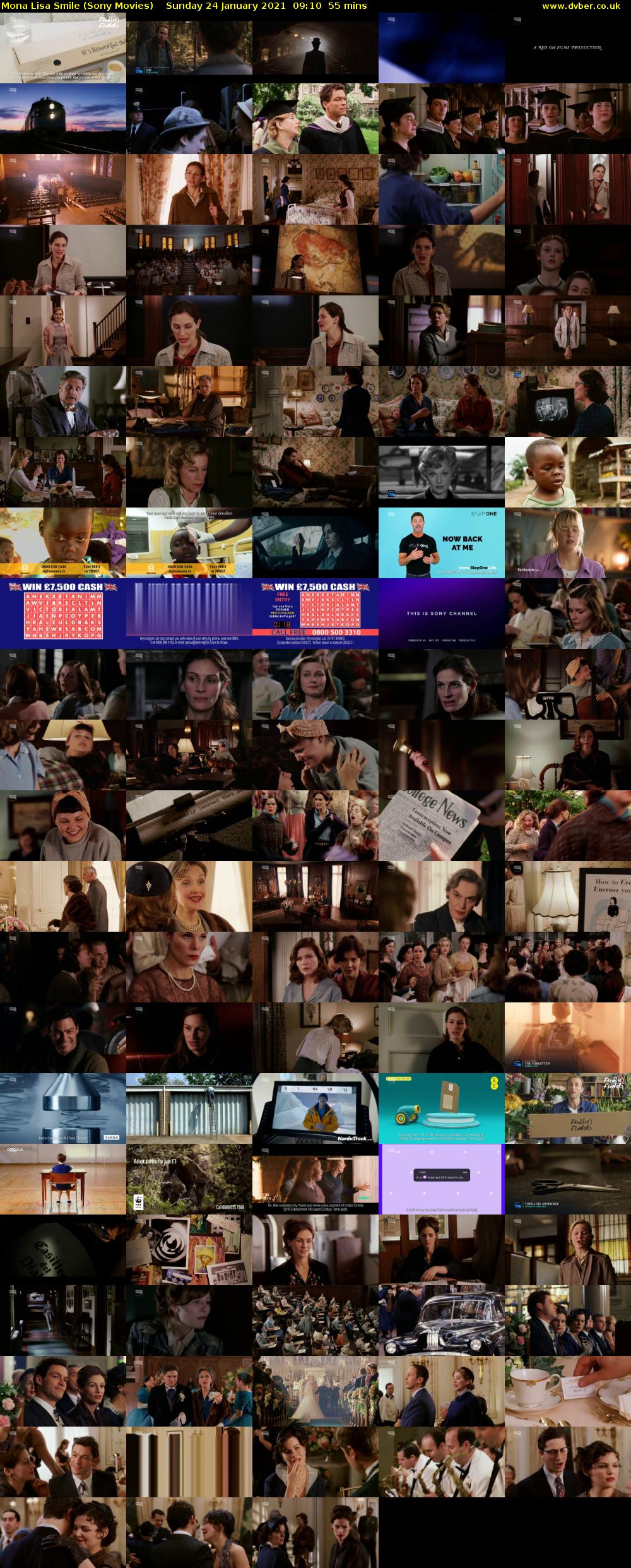 Mona Lisa Smile (Sony Movies) Sunday 24 January 2021 09:10 - 10:05