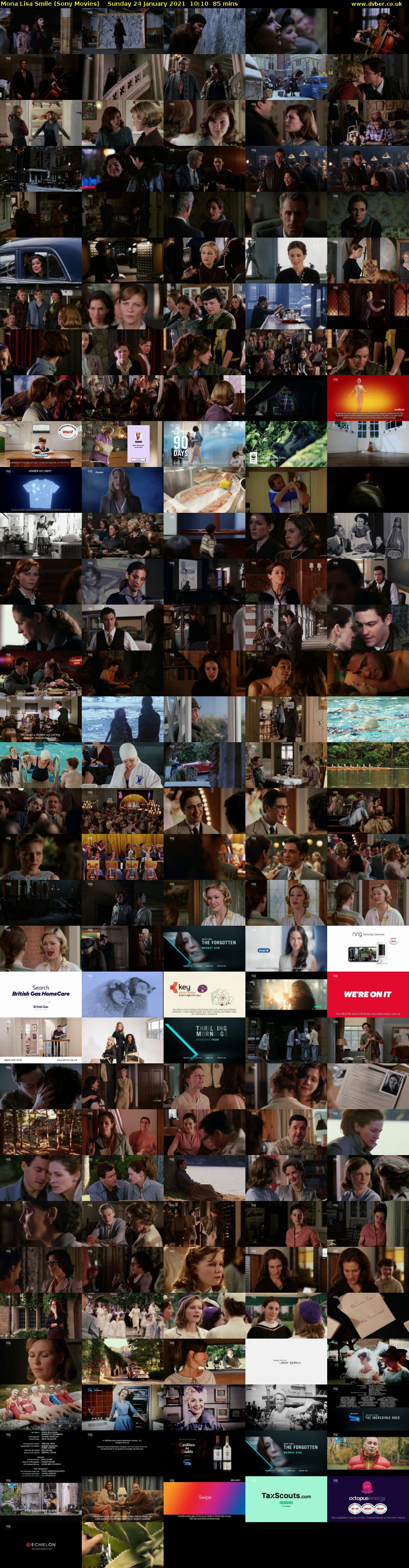 Mona Lisa Smile (Sony Movies) Sunday 24 January 2021 10:10 - 11:35