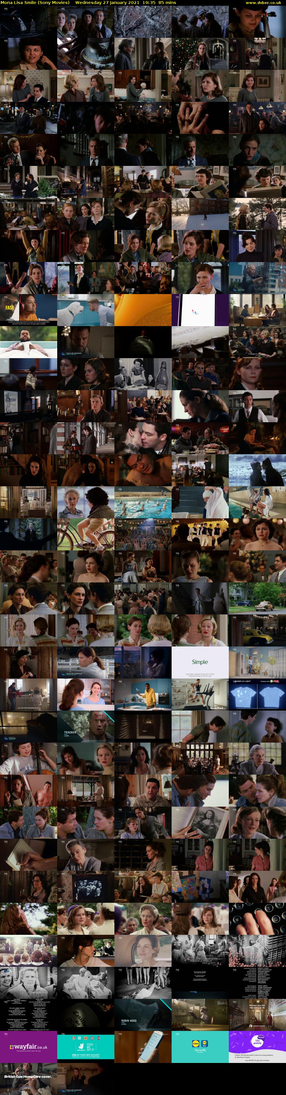 Mona Lisa Smile (Sony Movies) Wednesday 27 January 2021 19:35 - 21:00
