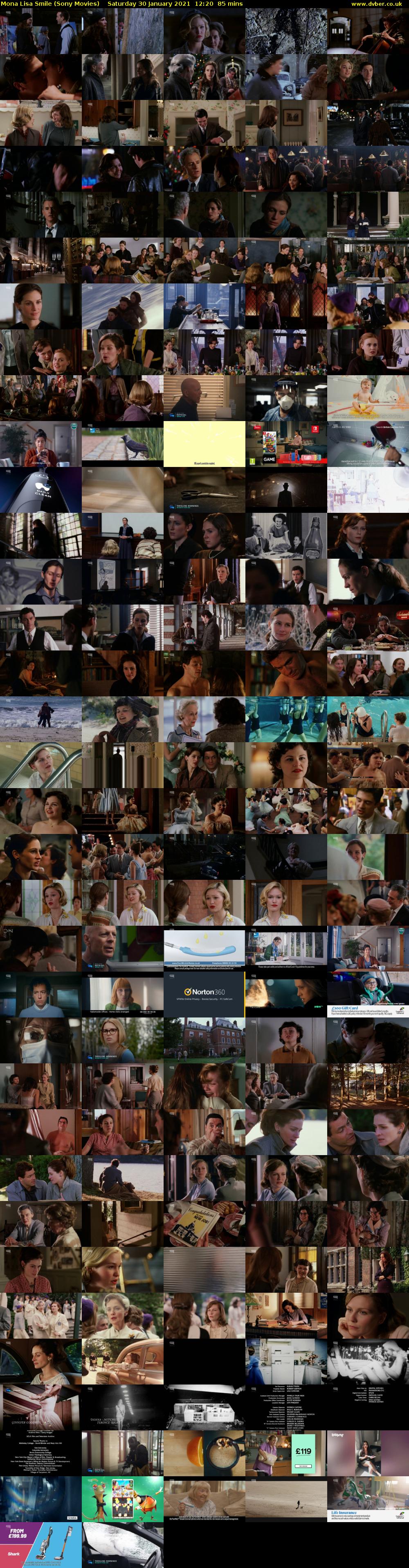 Mona Lisa Smile (Sony Movies) Saturday 30 January 2021 12:20 - 13:45