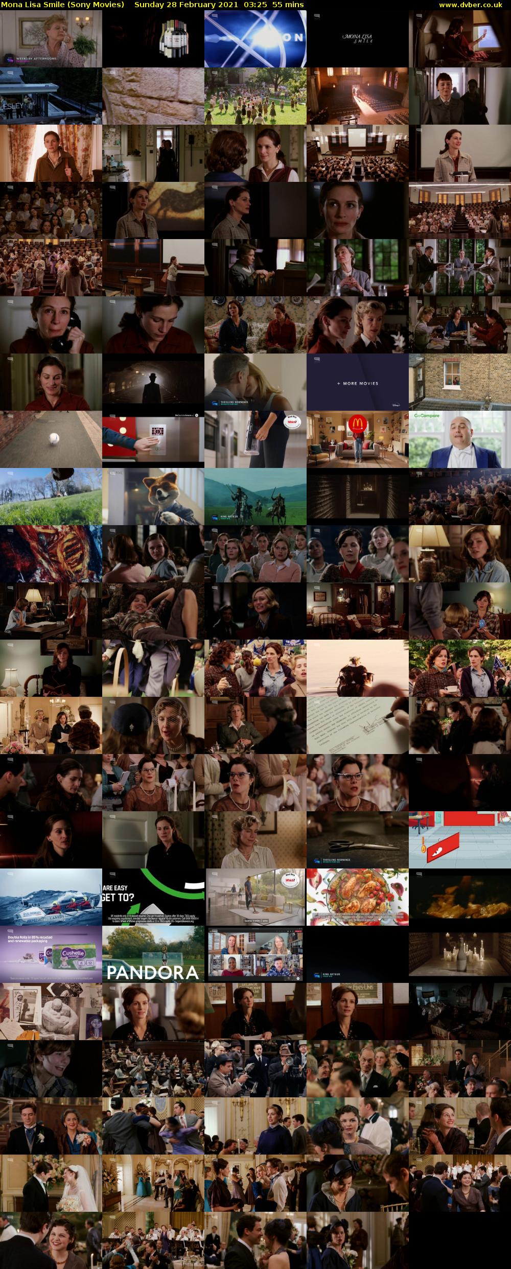 Mona Lisa Smile (Sony Movies) Sunday 28 February 2021 03:25 - 04:20