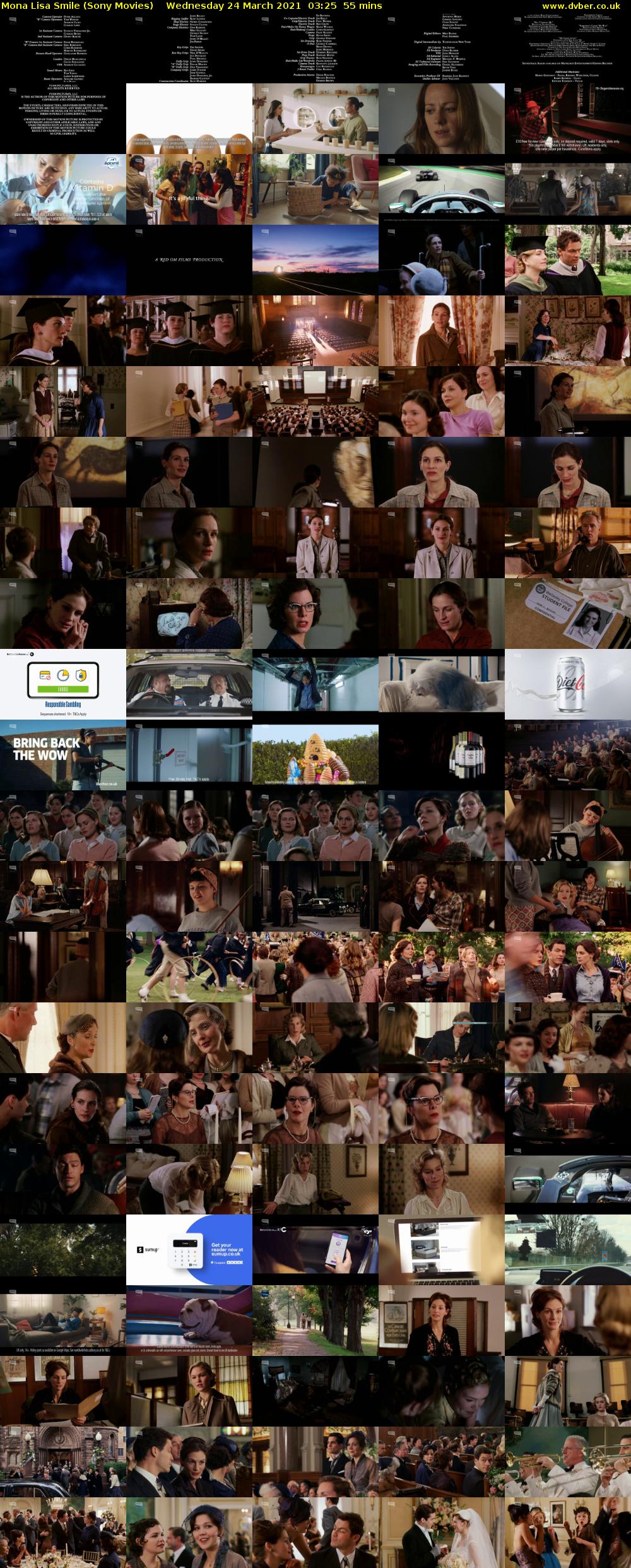 Mona Lisa Smile (Sony Movies) Wednesday 24 March 2021 03:25 - 04:20