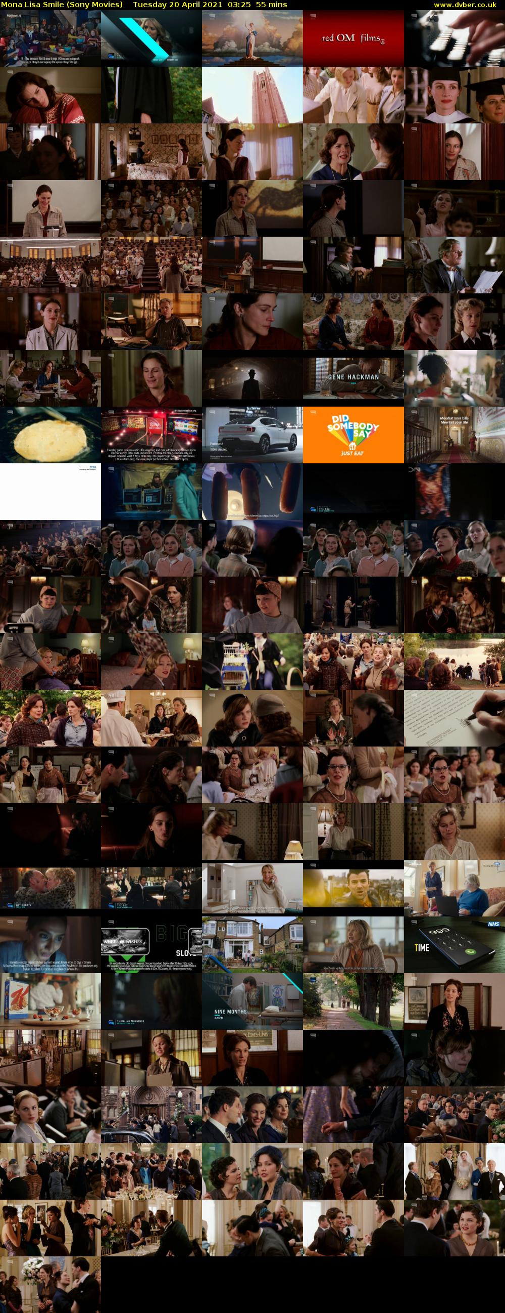 Mona Lisa Smile (Sony Movies) Tuesday 20 April 2021 03:25 - 04:20