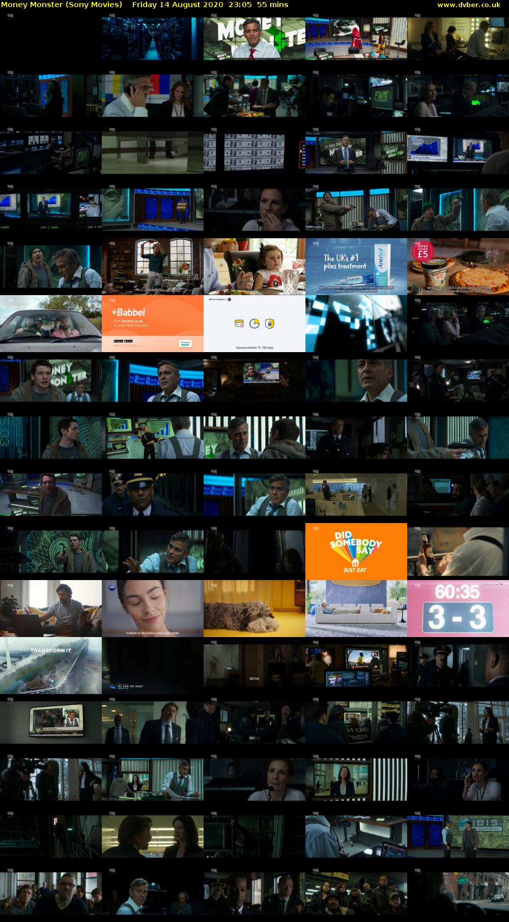 Money Monster (Sony Movies) Friday 14 August 2020 23:05 - 00:00
