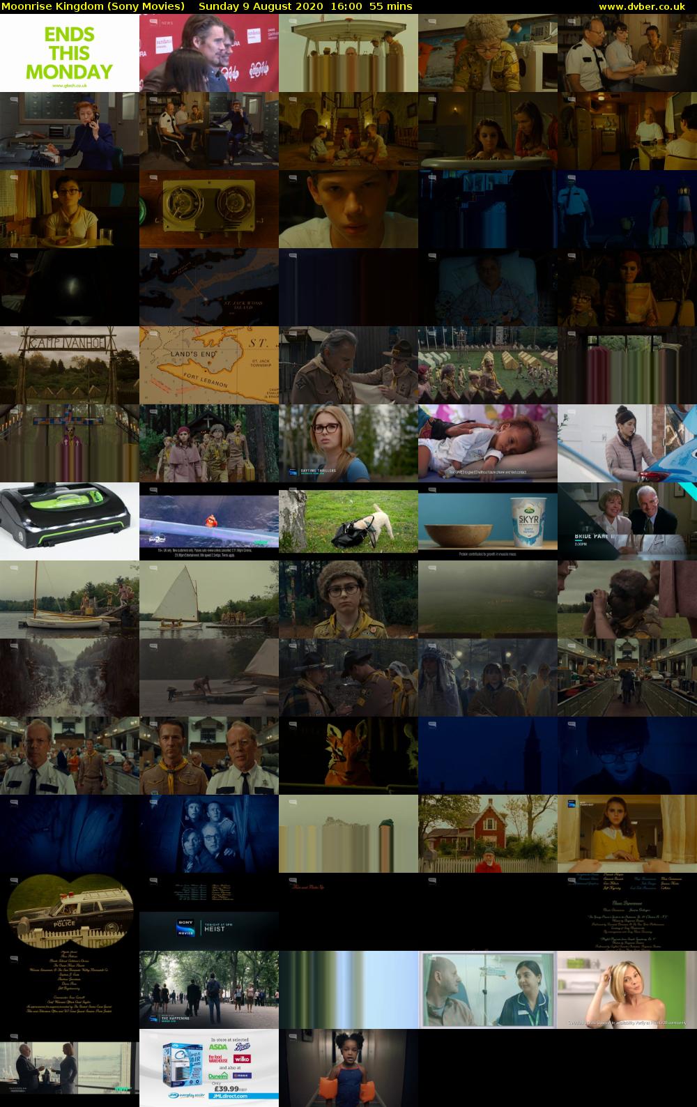 Moonrise Kingdom (Sony Movies) Sunday 9 August 2020 16:00 - 16:55