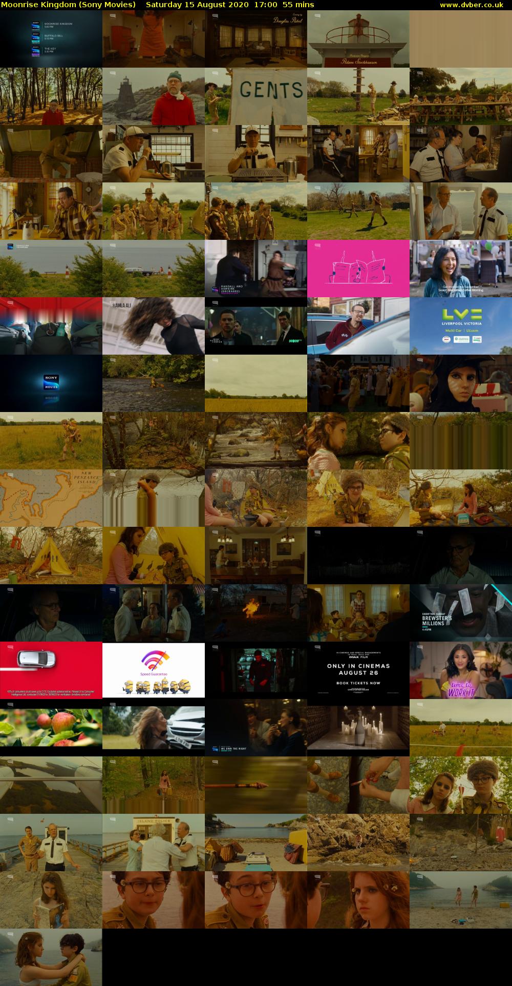 Moonrise Kingdom (Sony Movies) Saturday 15 August 2020 17:00 - 17:55