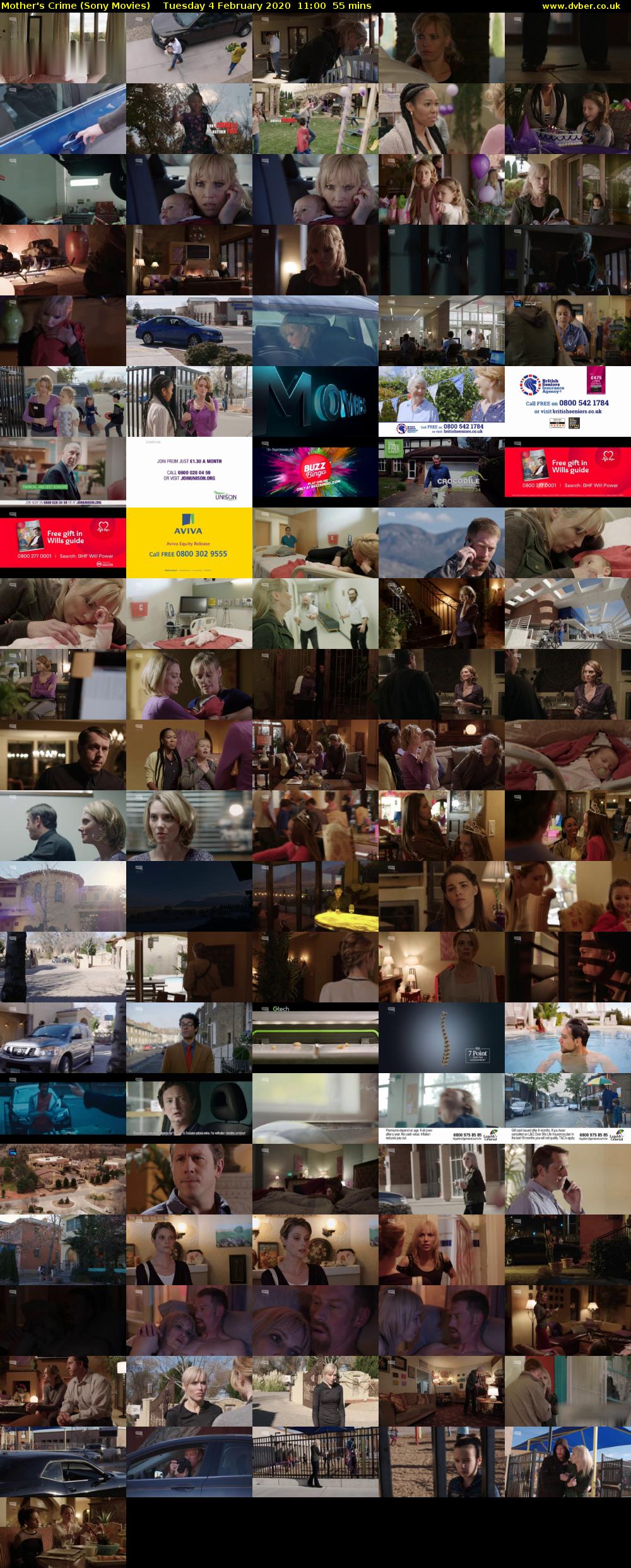 Mother's Crime (Sony Movies) Tuesday 4 February 2020 11:00 - 11:55