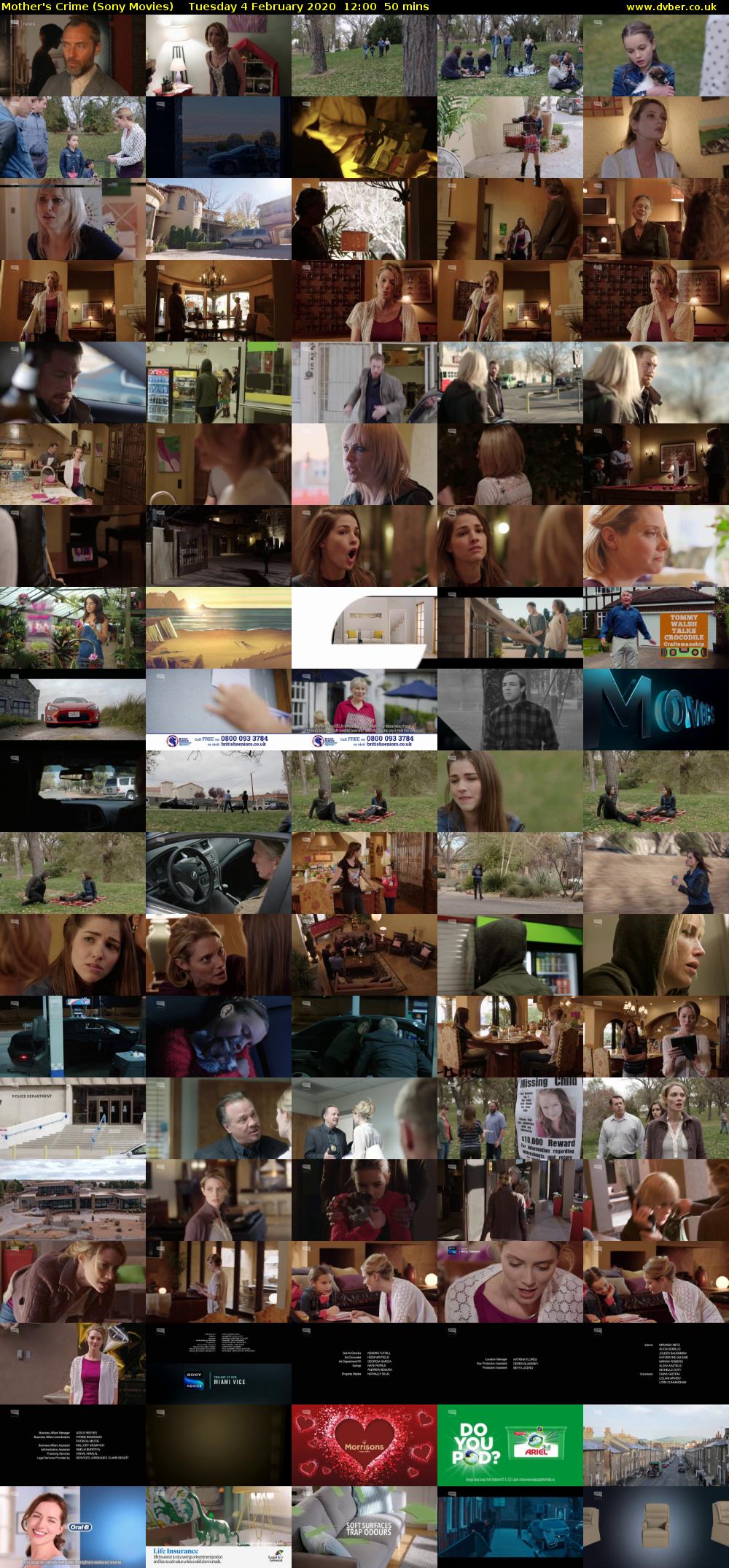 Mother's Crime (Sony Movies) Tuesday 4 February 2020 12:00 - 12:50