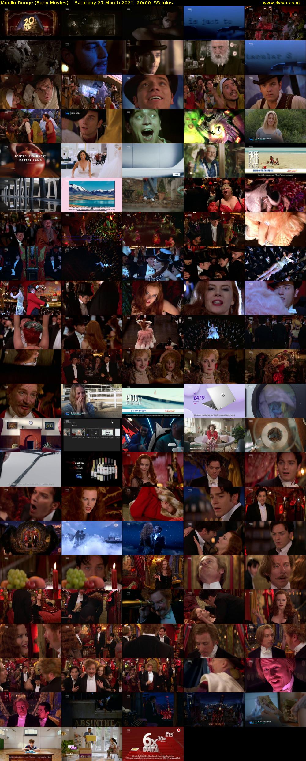 Moulin Rouge (Sony Movies) Saturday 27 March 2021 20:00 - 20:55