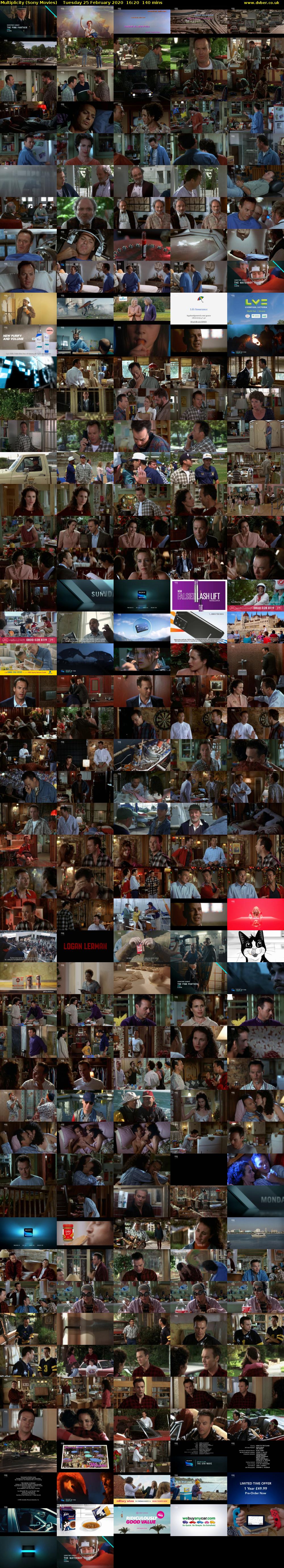 Multiplicity (Sony Movies) Tuesday 25 February 2020 16:20 - 18:40