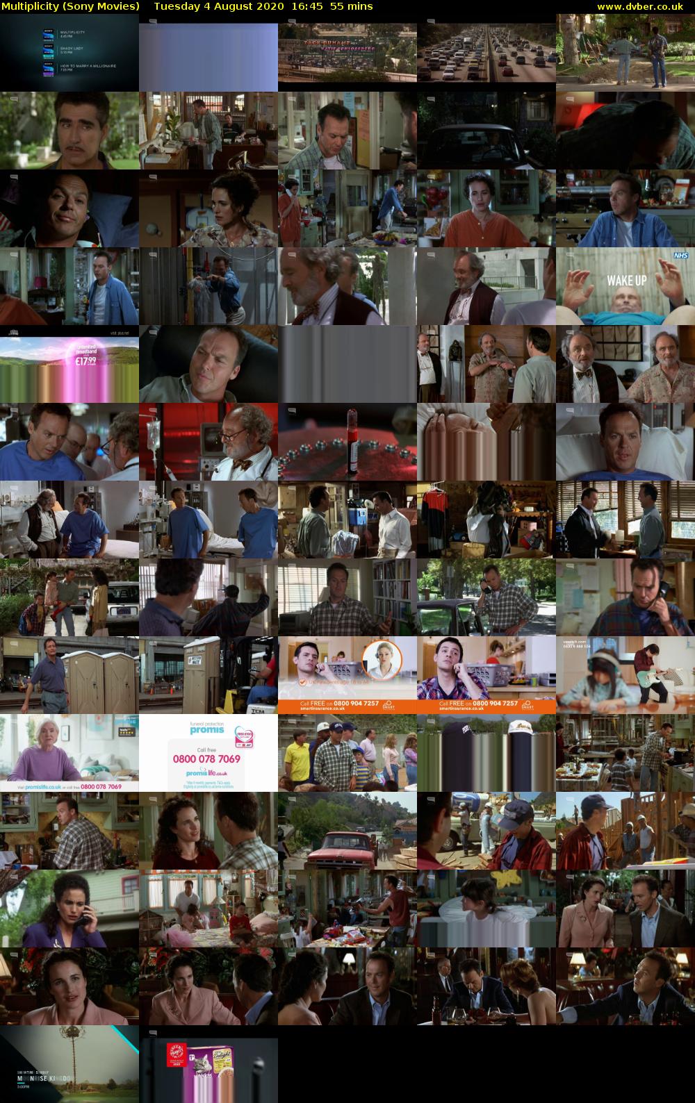 Multiplicity (Sony Movies) Tuesday 4 August 2020 16:45 - 17:40