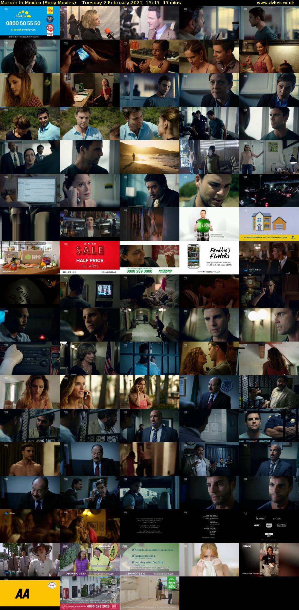 Murder In Mexico (Sony Movies) Tuesday 2 February 2021 15:45 - 16:30