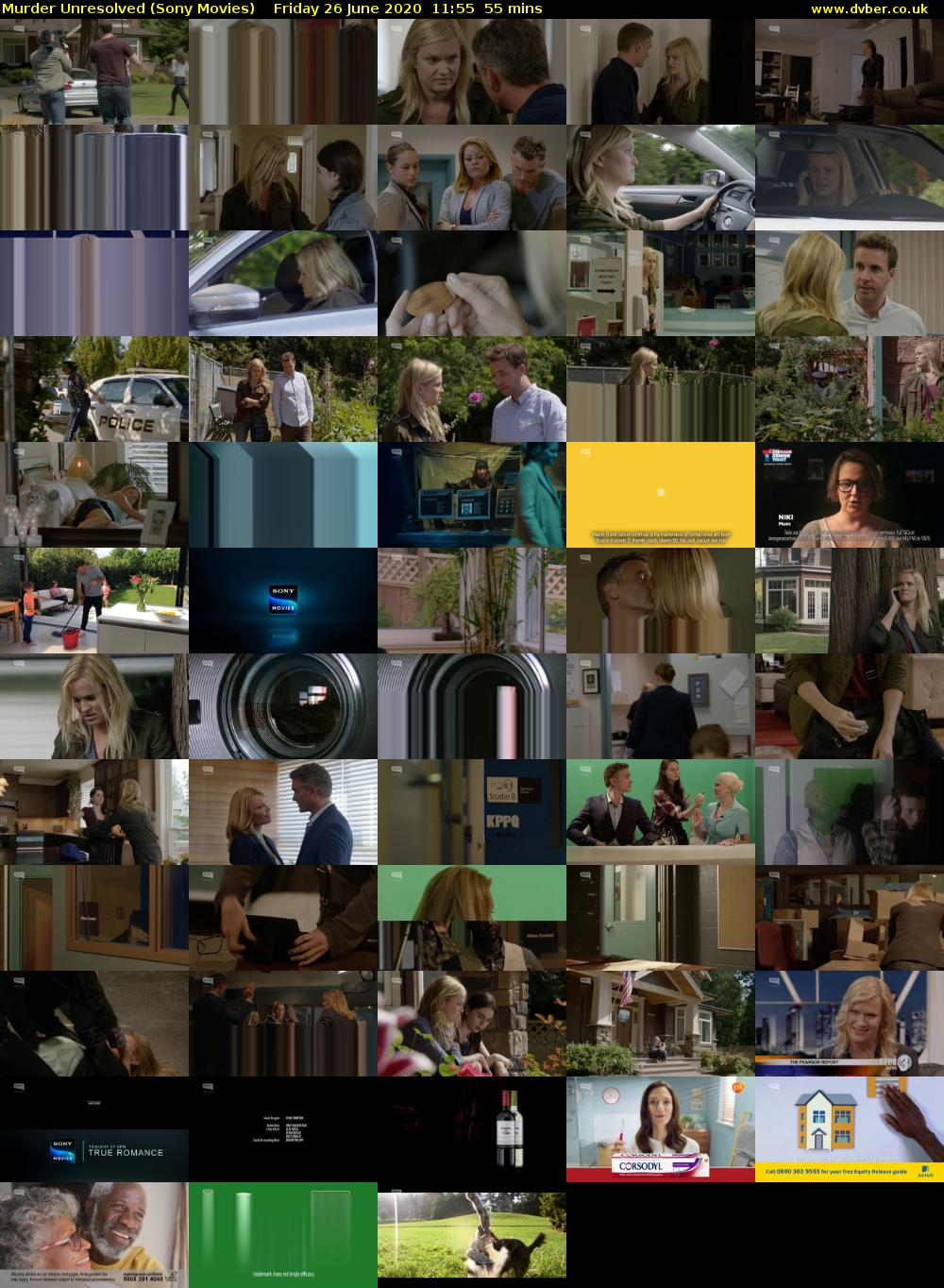 Murder Unresolved (Sony Movies) Friday 26 June 2020 11:55 - 12:50