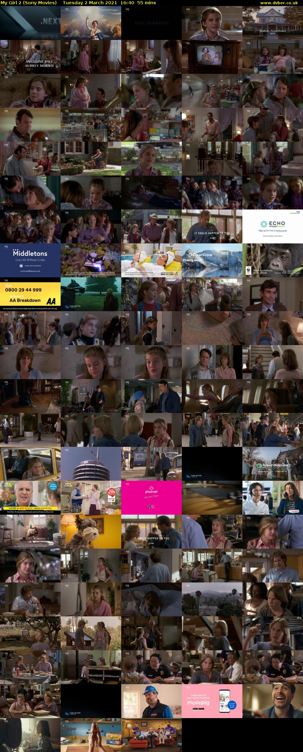 My Girl 2 (Sony Movies) Tuesday 2 March 2021 16:40 - 17:35