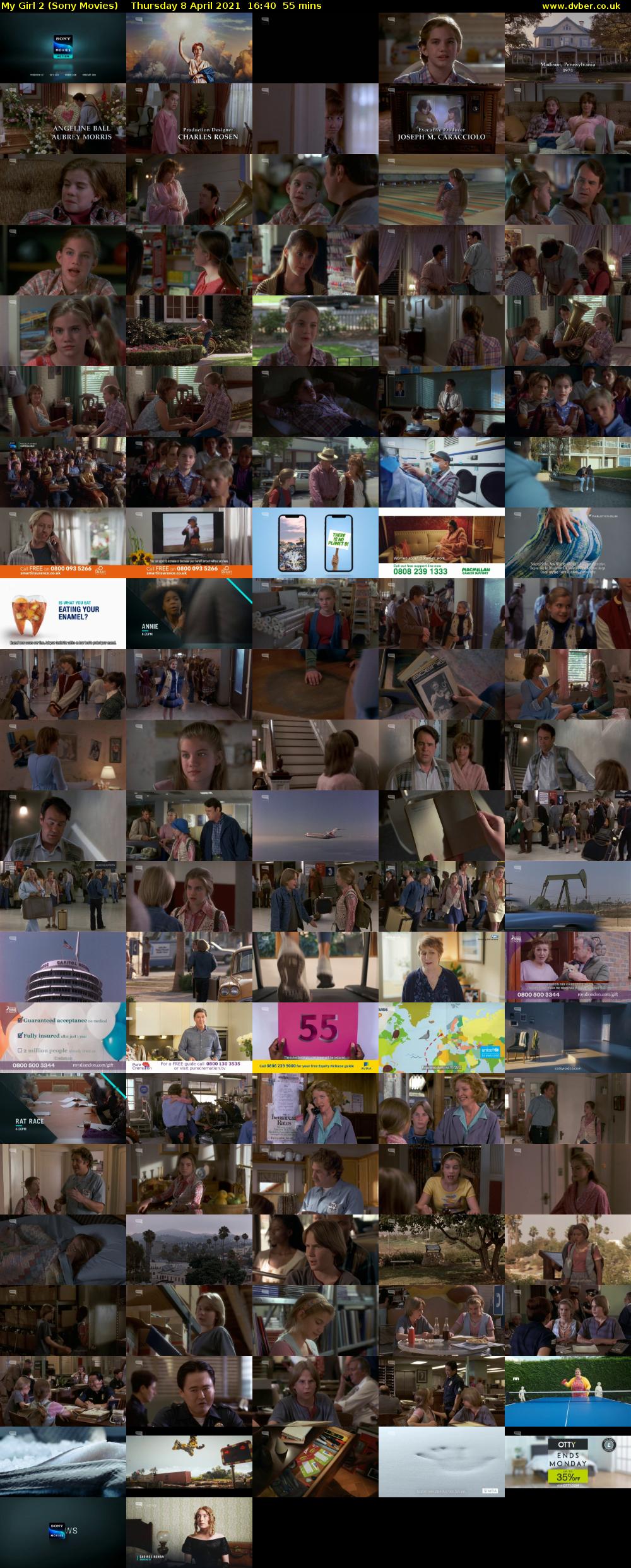 My Girl 2 (Sony Movies) Thursday 8 April 2021 16:40 - 17:35