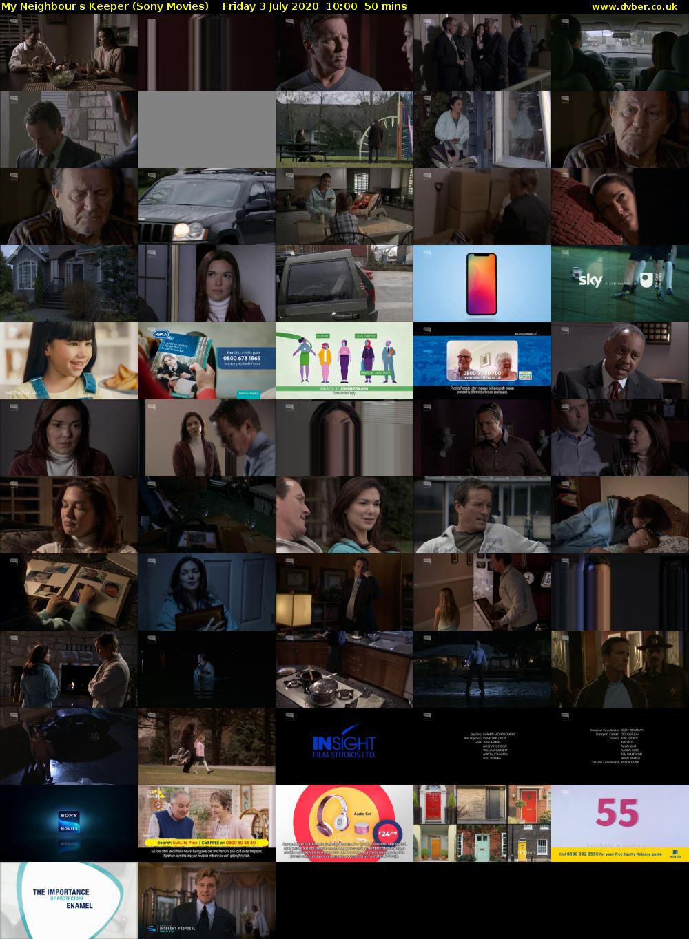 My Neighbours Keeper (Sony Movies) Friday 3 July 2020 10:00 - 10:50