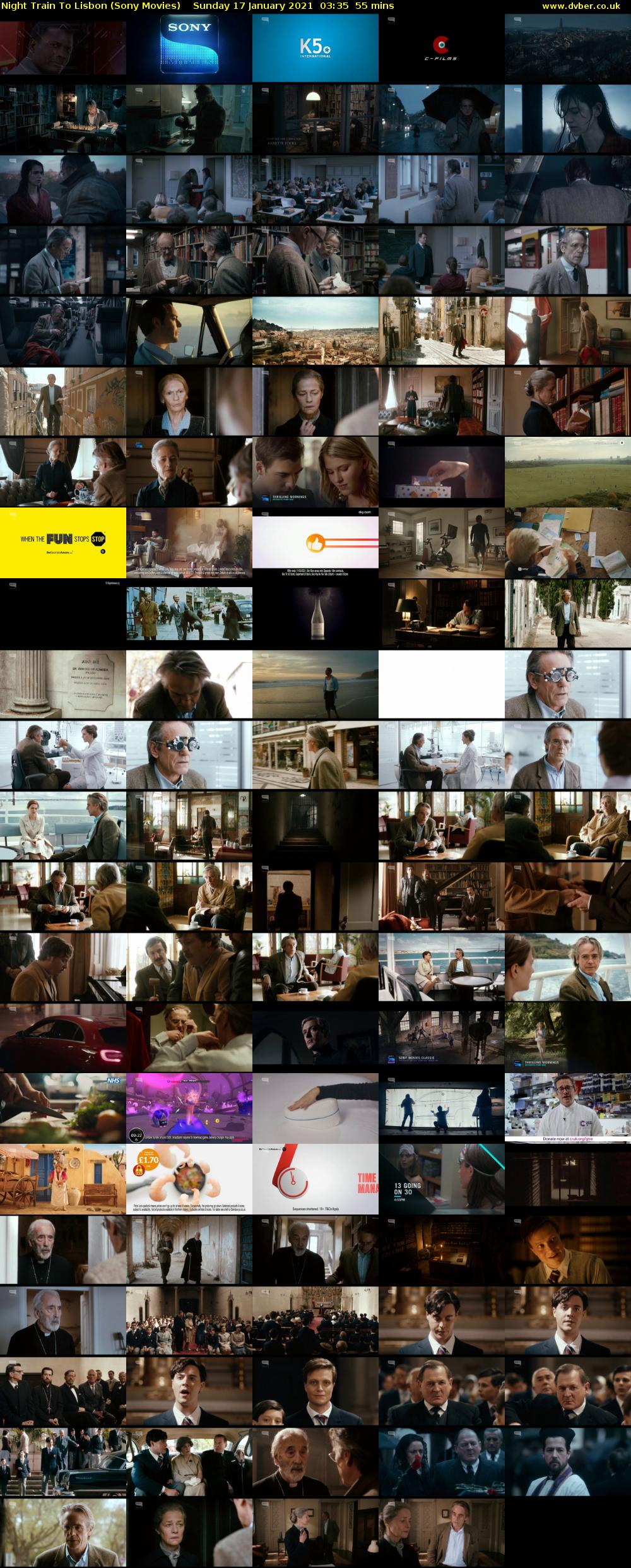 Night Train To Lisbon (Sony Movies) Sunday 17 January 2021 03:35 - 04:30