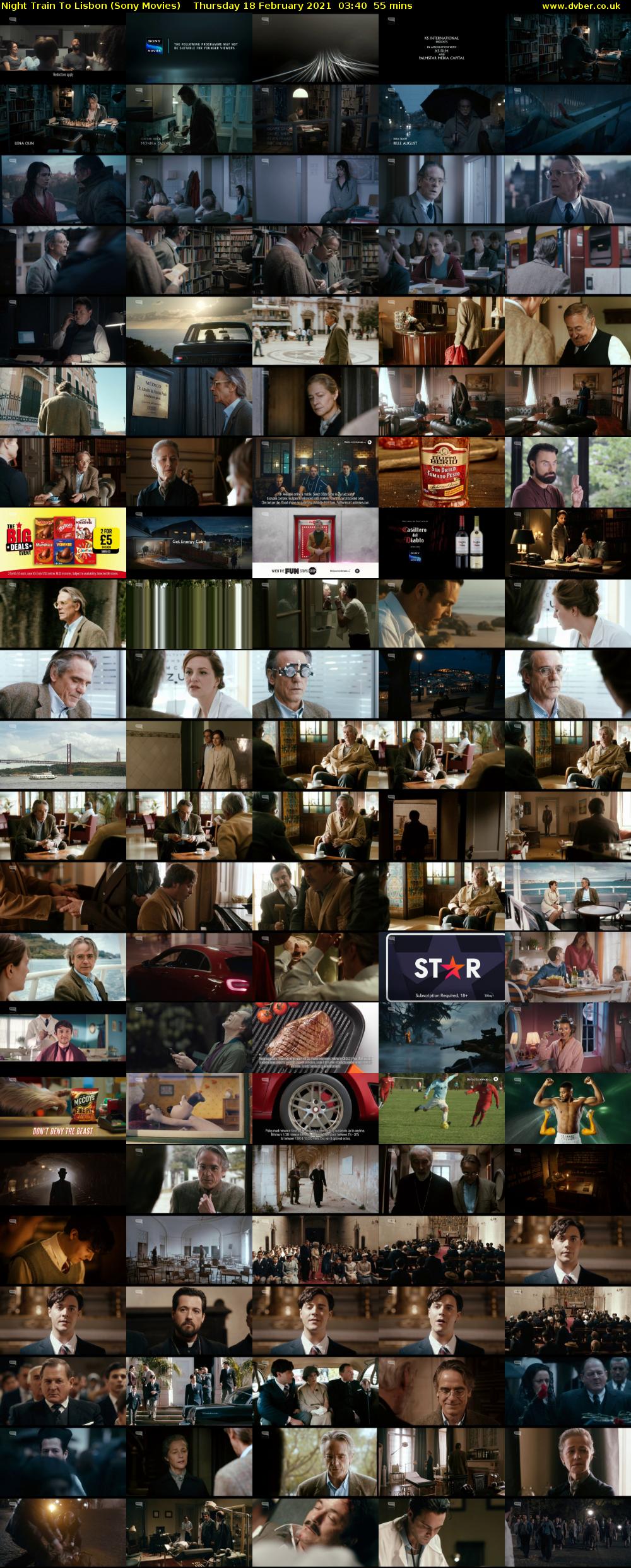 Night Train To Lisbon (Sony Movies) Thursday 18 February 2021 03:40 - 04:35