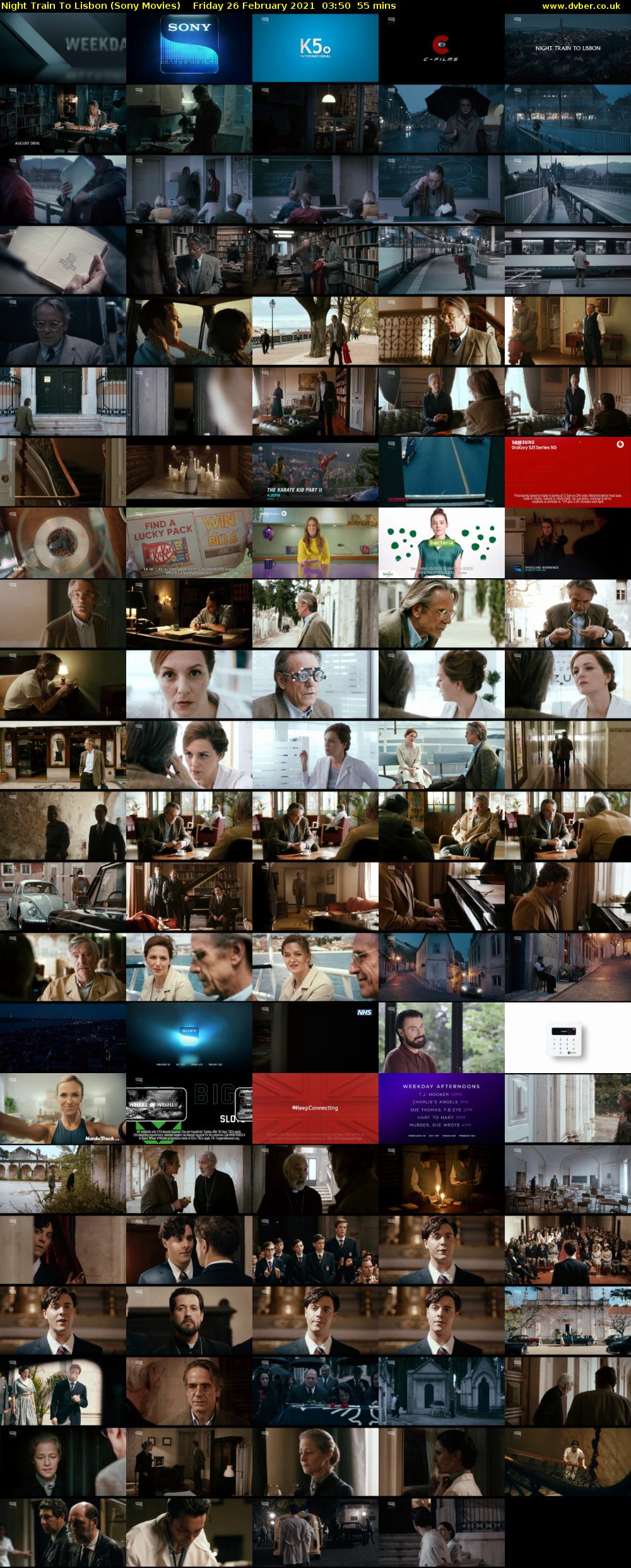 Night Train To Lisbon (Sony Movies) Friday 26 February 2021 03:50 - 04:45