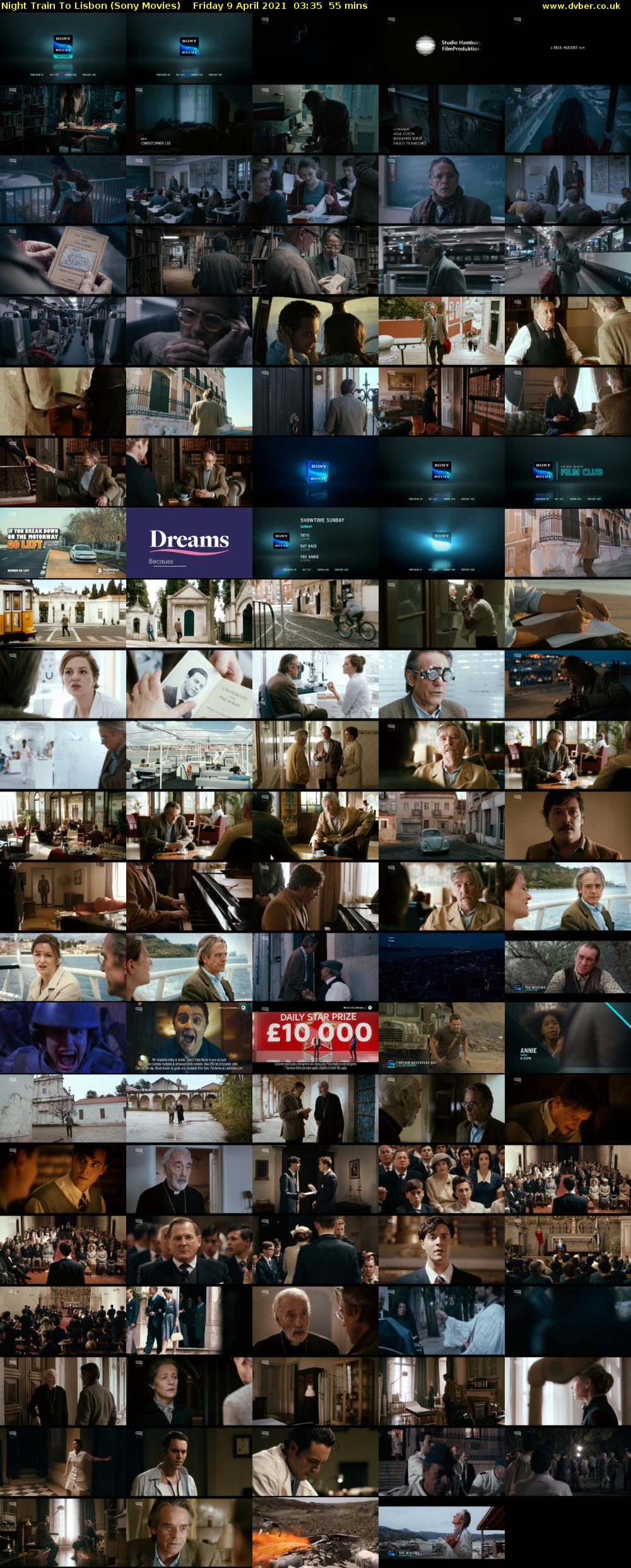 Night Train To Lisbon (Sony Movies) Friday 9 April 2021 03:35 - 04:30