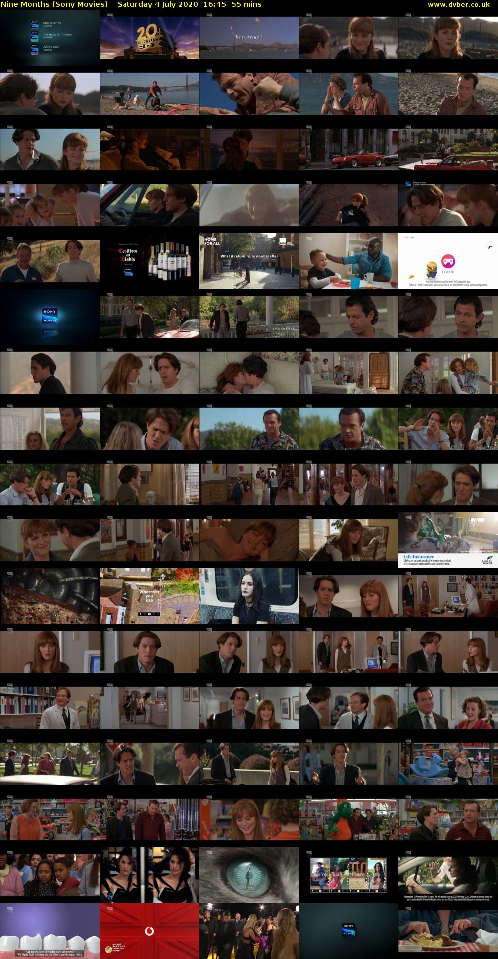 Nine Months (Sony Movies) Saturday 4 July 2020 16:45 - 17:40