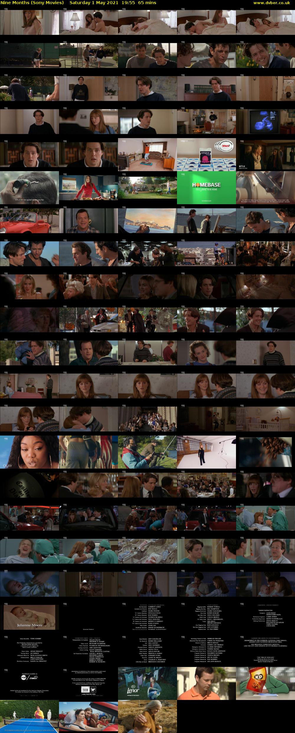 Nine Months (Sony Movies) Saturday 1 May 2021 19:55 - 21:00