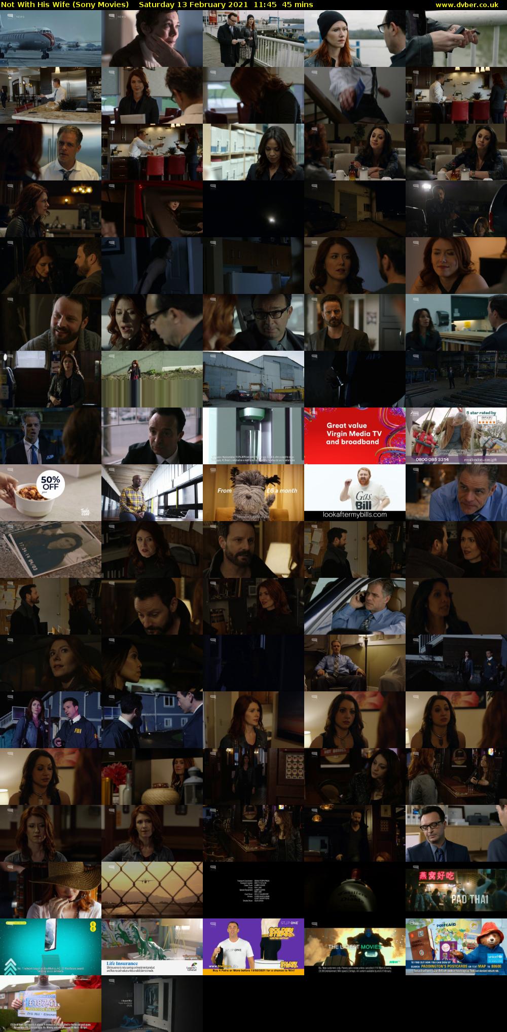 Not With His Wife (Sony Movies) Saturday 13 February 2021 11:45 - 12:30