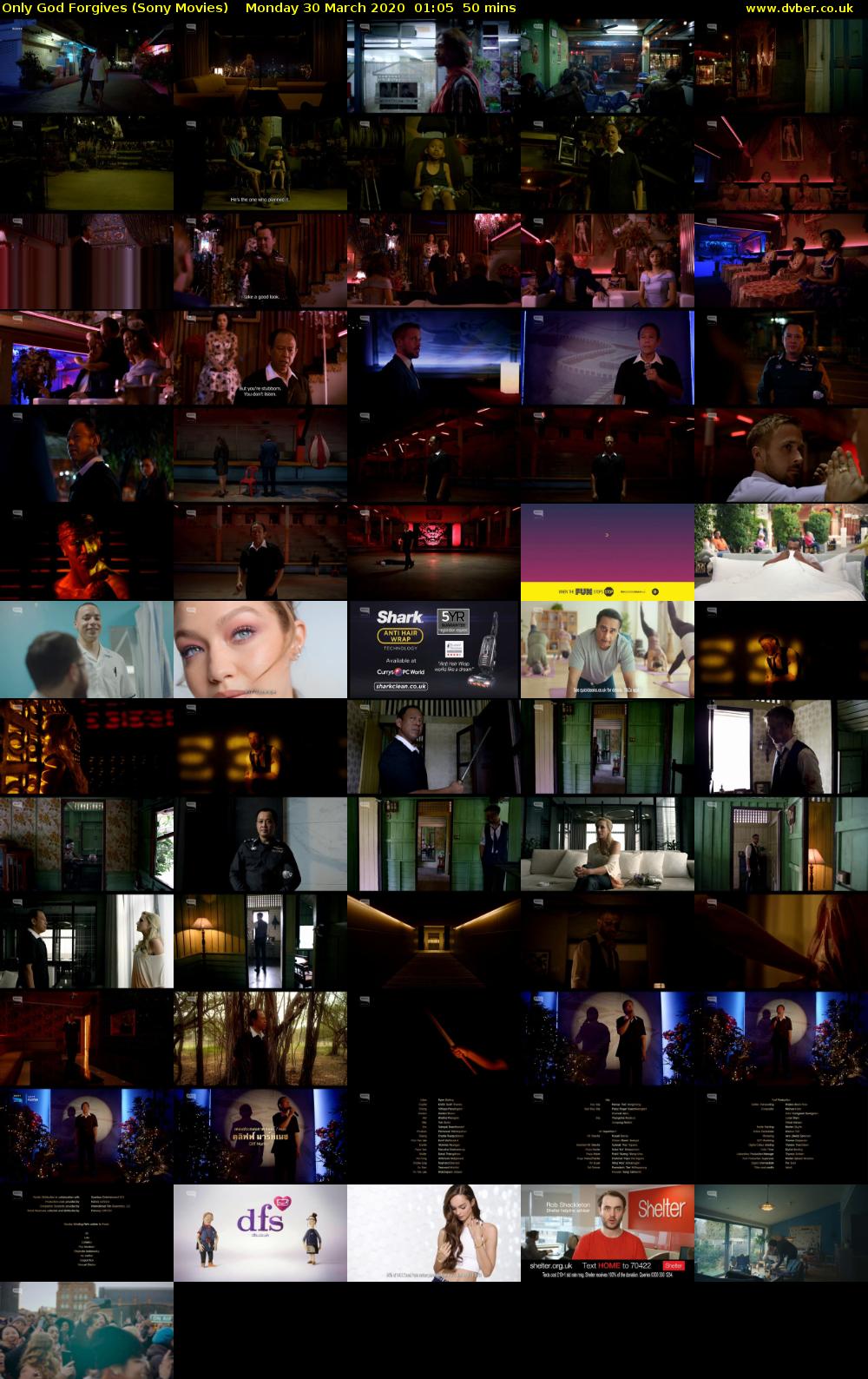 Only God Forgives (Sony Movies) Monday 30 March 2020 01:05 - 01:55