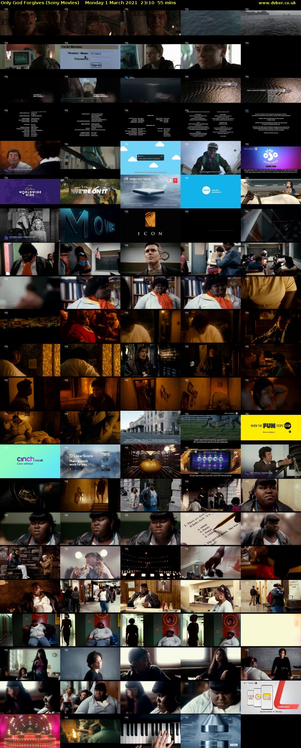 Only God Forgives (Sony Movies) Monday 1 March 2021 23:10 - 00:05