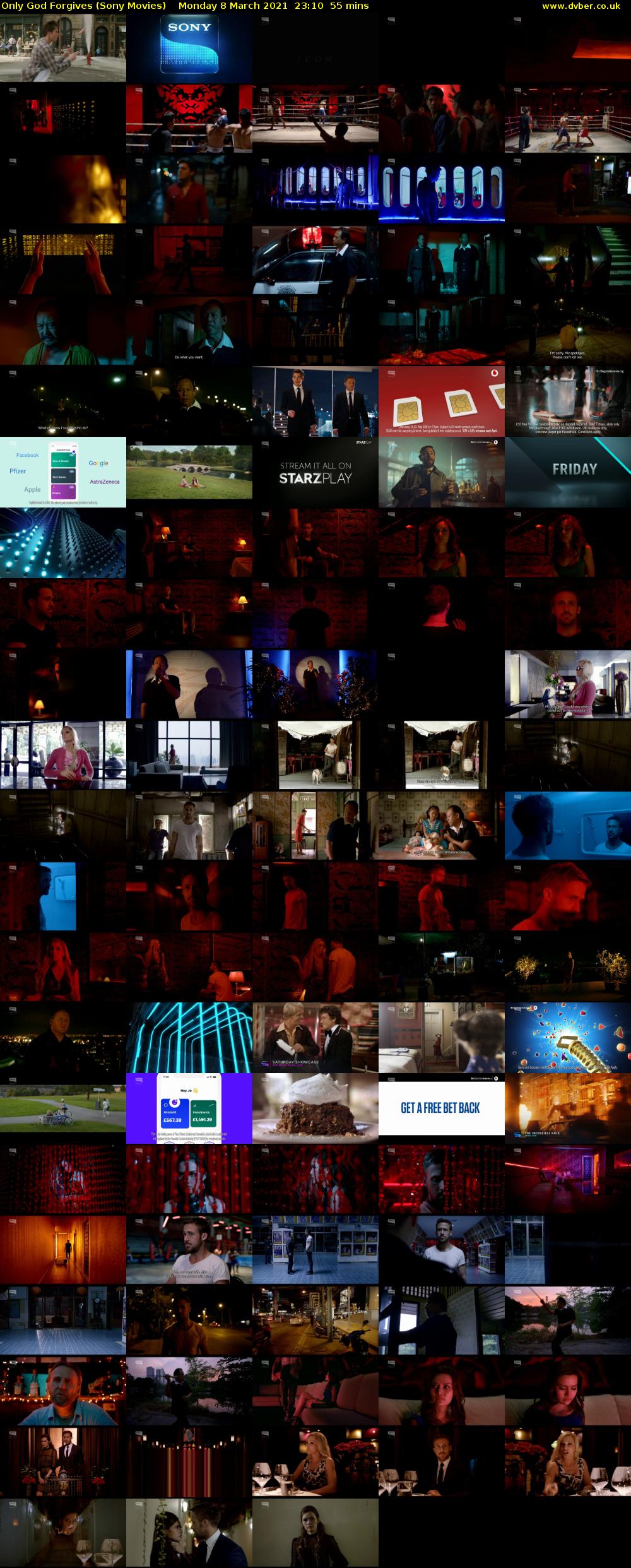 Only God Forgives (Sony Movies) Monday 8 March 2021 23:10 - 00:05