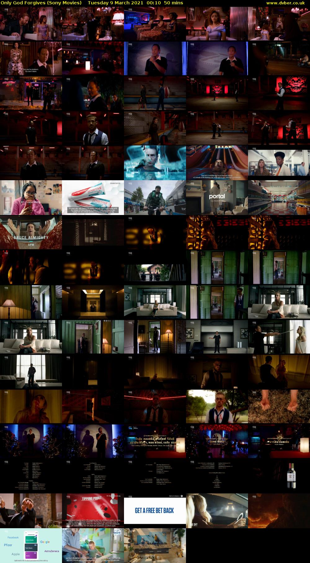 Only God Forgives (Sony Movies) Tuesday 9 March 2021 00:10 - 01:00