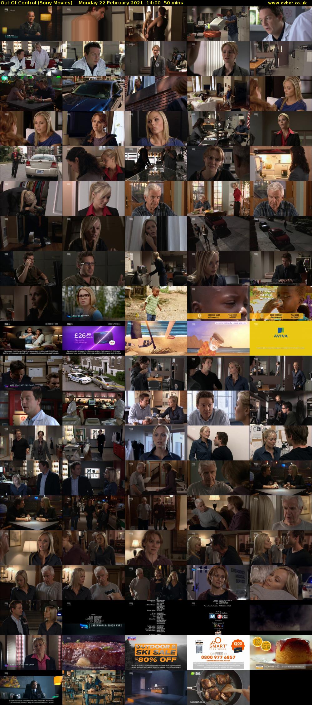 Out Of Control (Sony Movies) Monday 22 February 2021 14:00 - 14:50