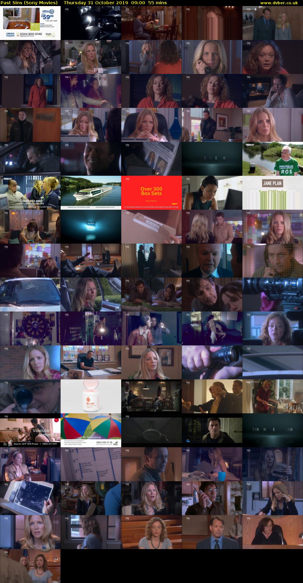 Past Sins (Sony Movies) Thursday 31 October 2019 09:00 - 09:55