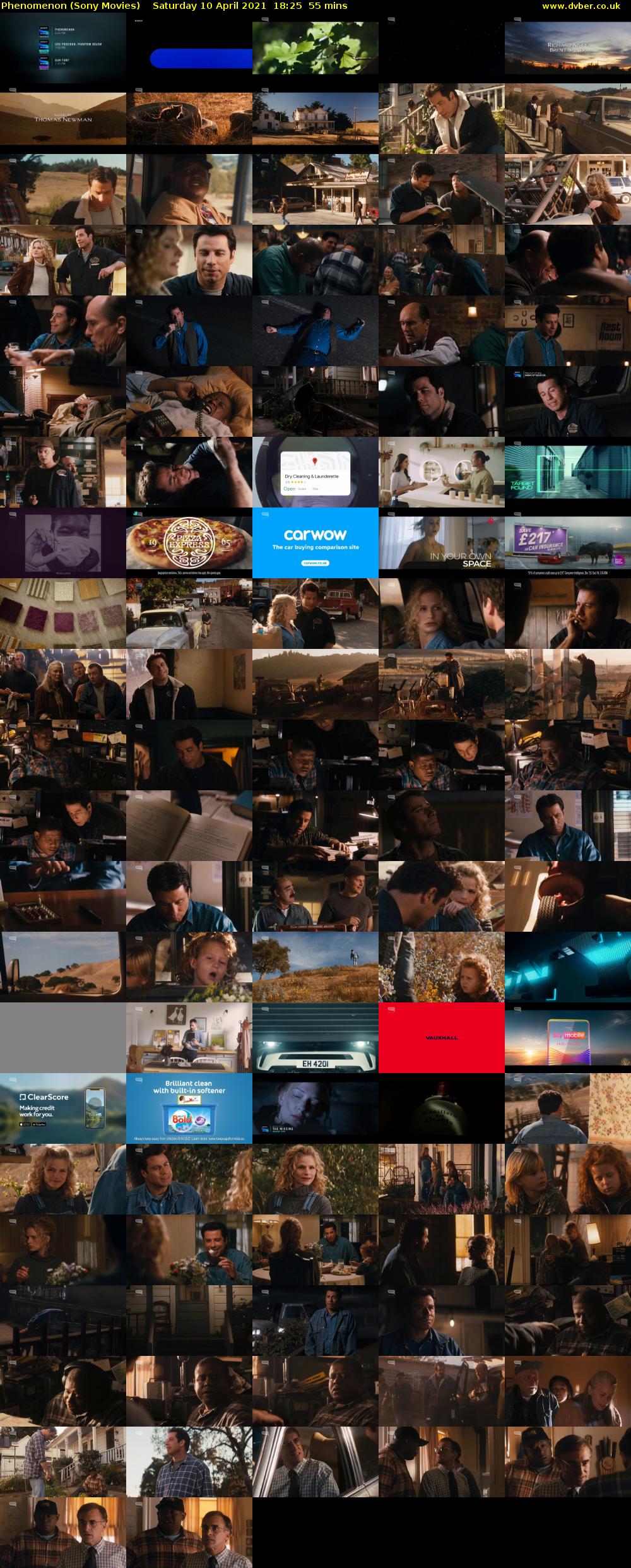 Phenomenon (Sony Movies) Saturday 10 April 2021 18:25 - 19:20