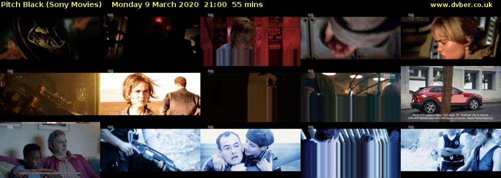 Pitch Black (Sony Movies) Monday 9 March 2020 21:00 - 21:55