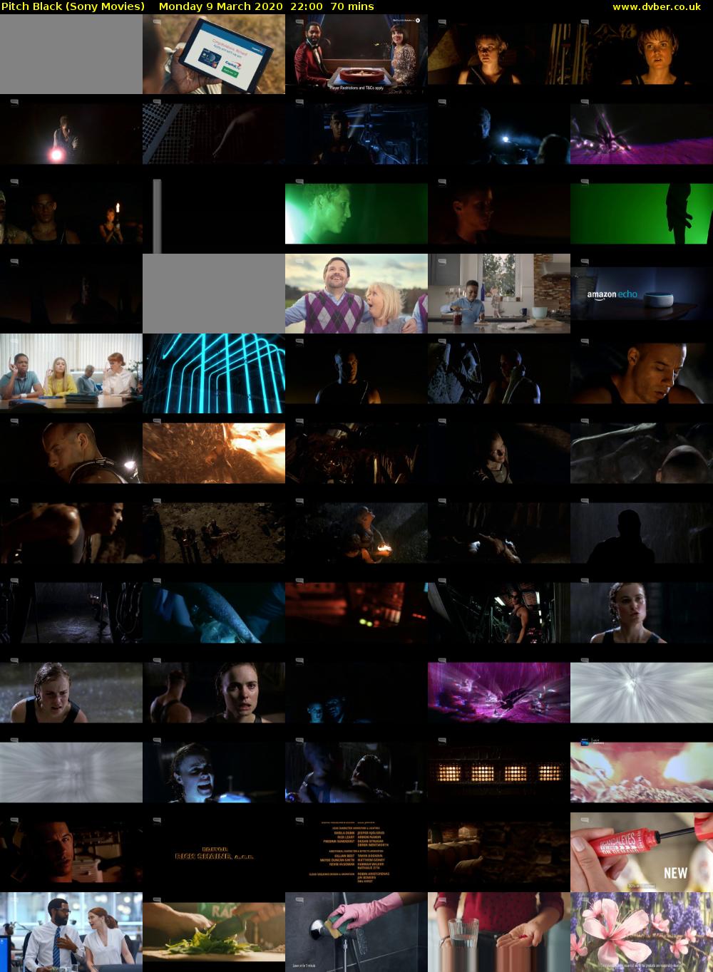 Pitch Black (Sony Movies) Monday 9 March 2020 22:00 - 23:10