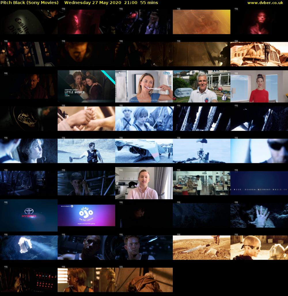 Pitch Black (Sony Movies) Wednesday 27 May 2020 21:00 - 21:55