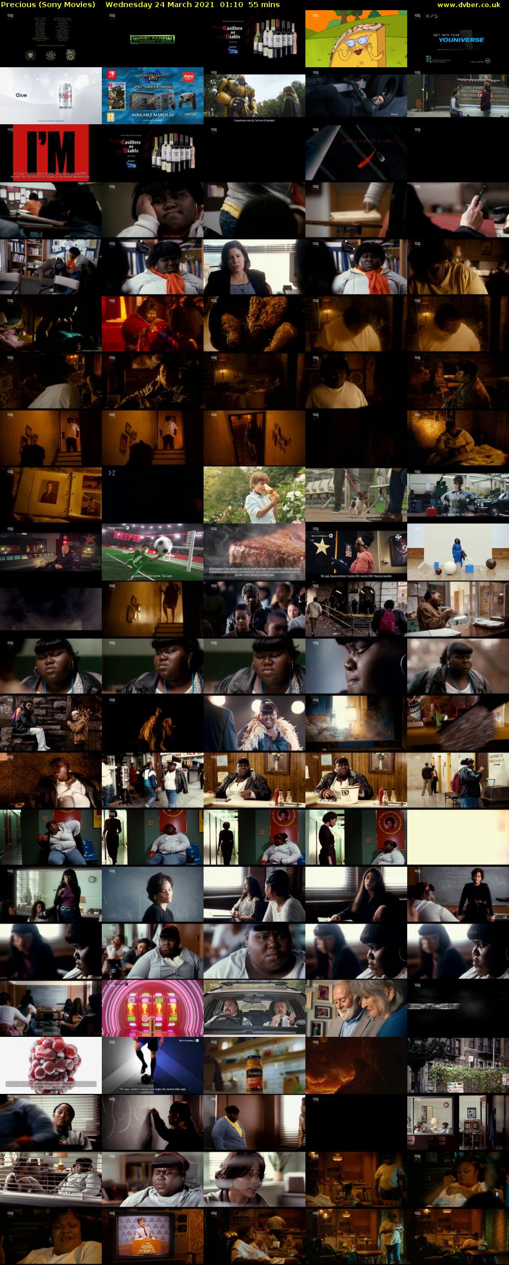 Precious (Sony Movies) Wednesday 24 March 2021 01:10 - 02:05