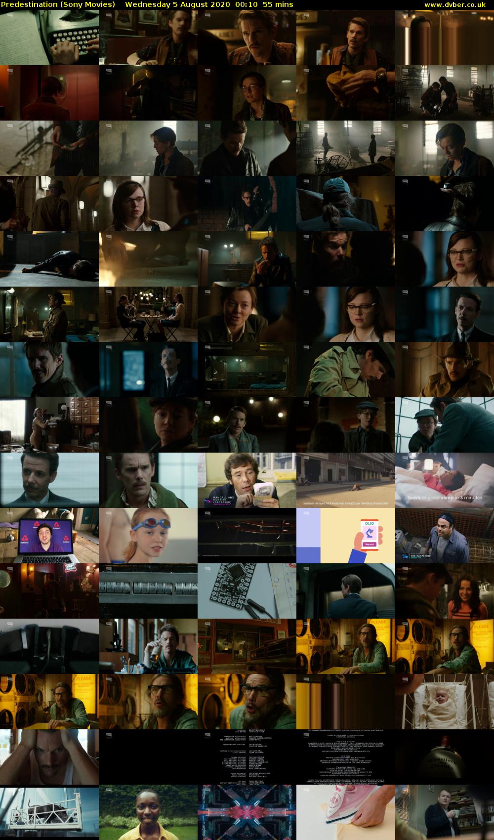 Predestination (Sony Movies) Wednesday 5 August 2020 00:10 - 01:05