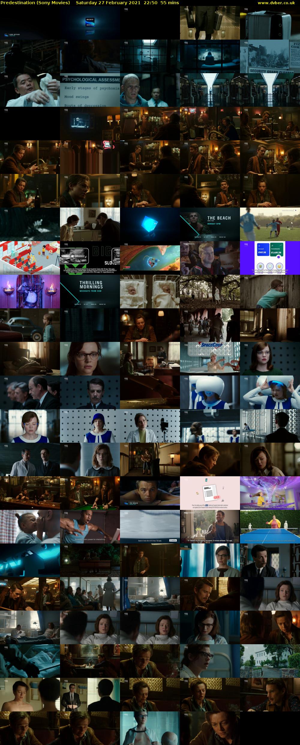 Predestination (Sony Movies) Saturday 27 February 2021 22:50 - 23:45