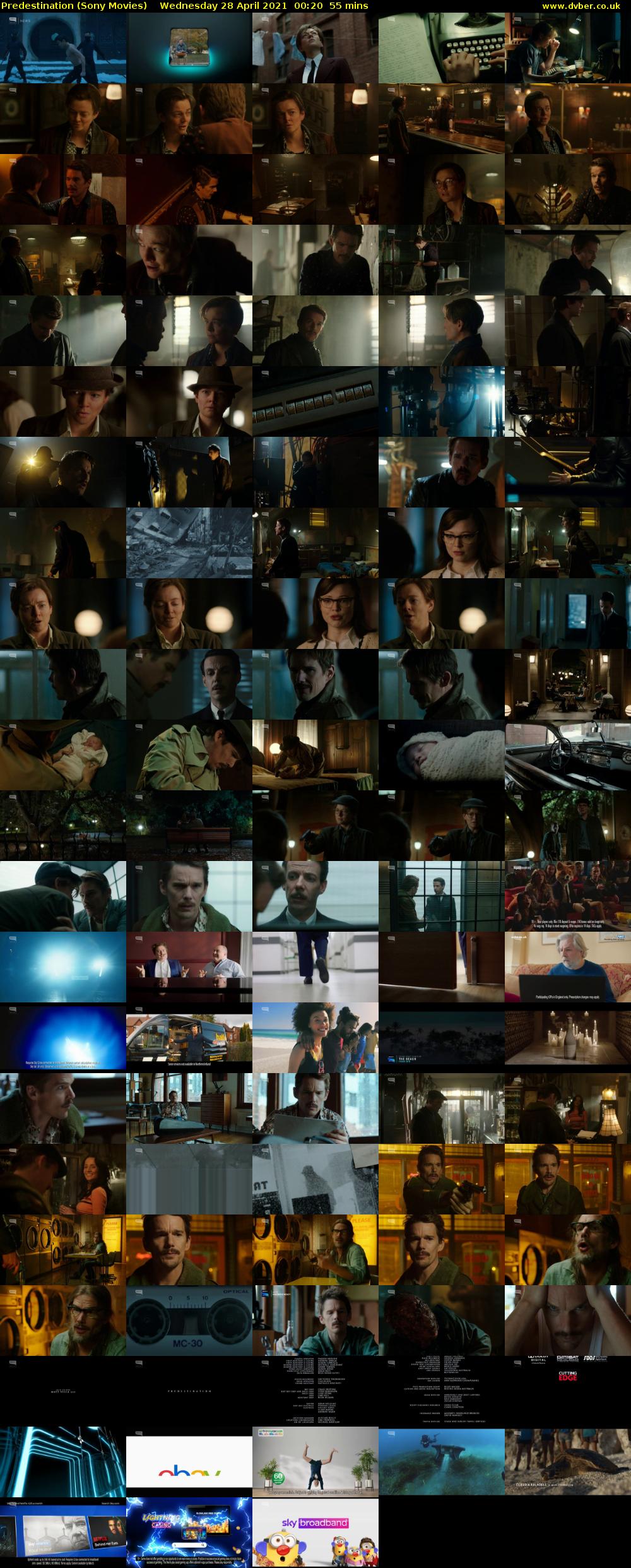 Predestination (Sony Movies) Wednesday 28 April 2021 00:20 - 01:15